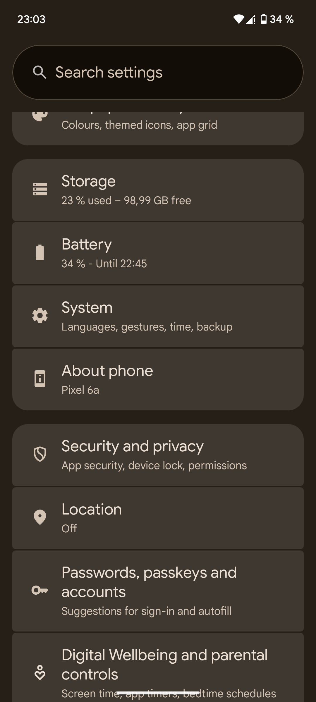Open Settings