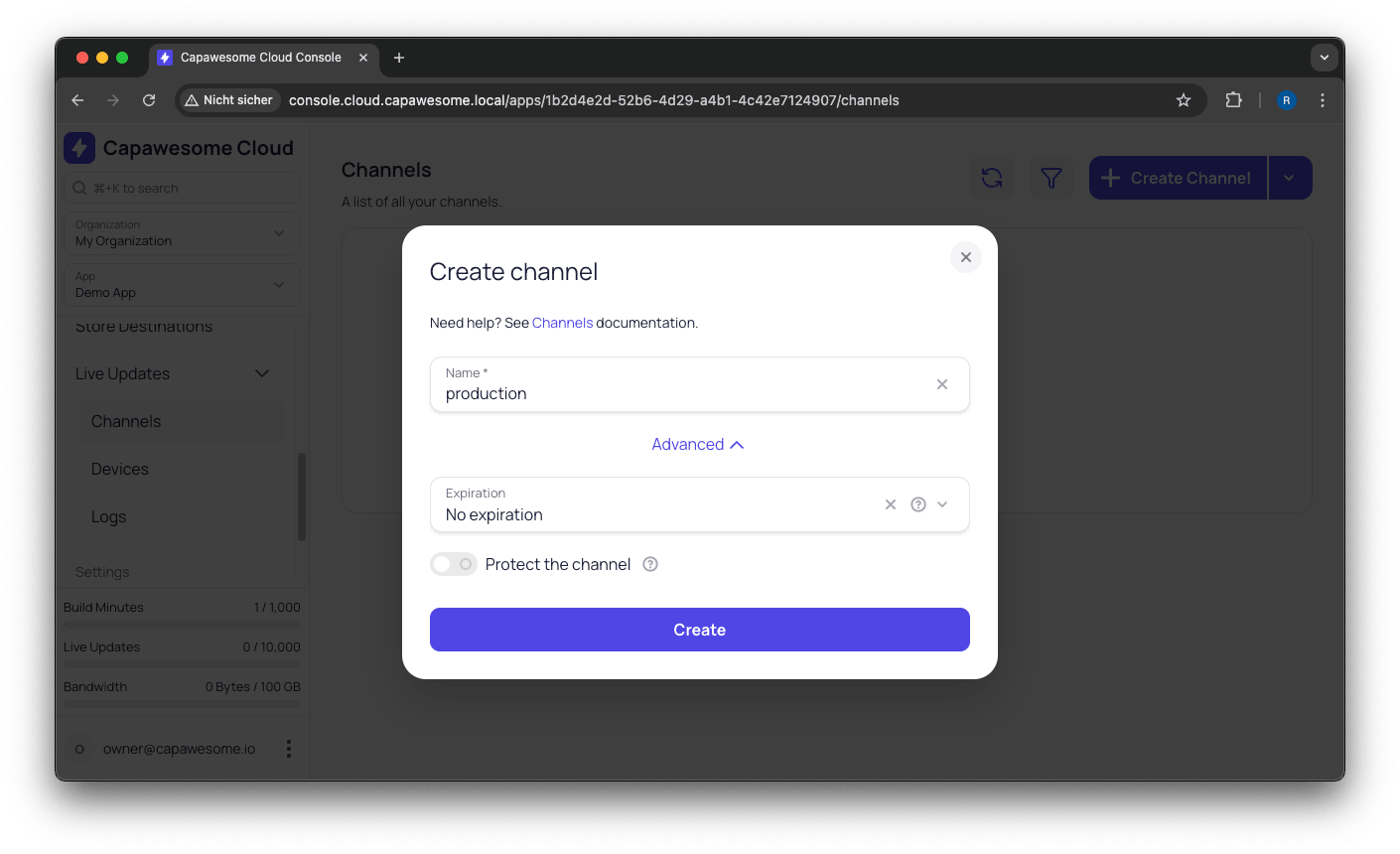 Create Channel
