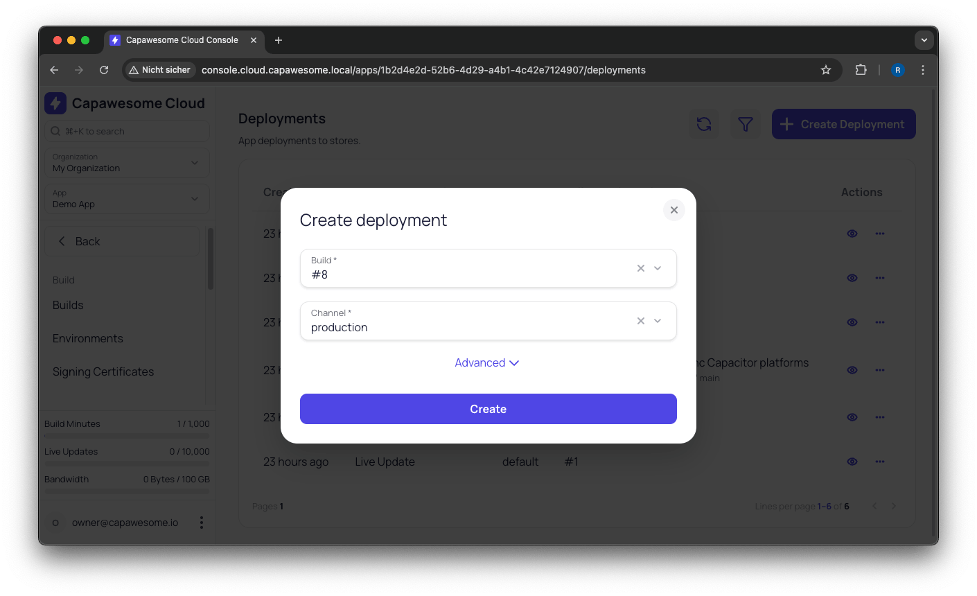 Create Deployment