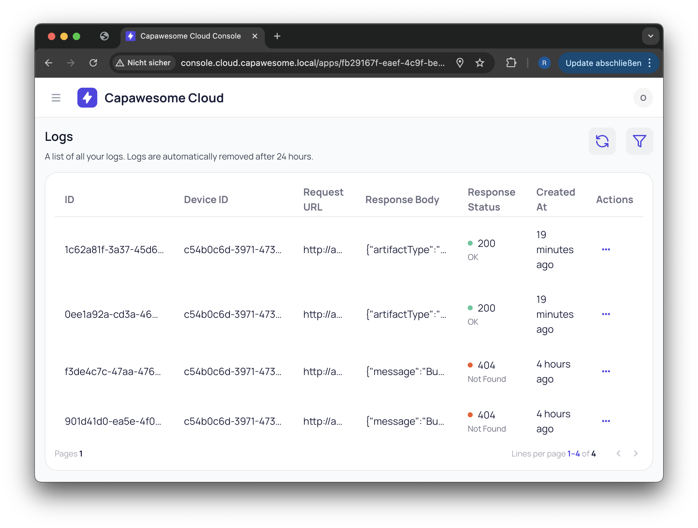View Logs