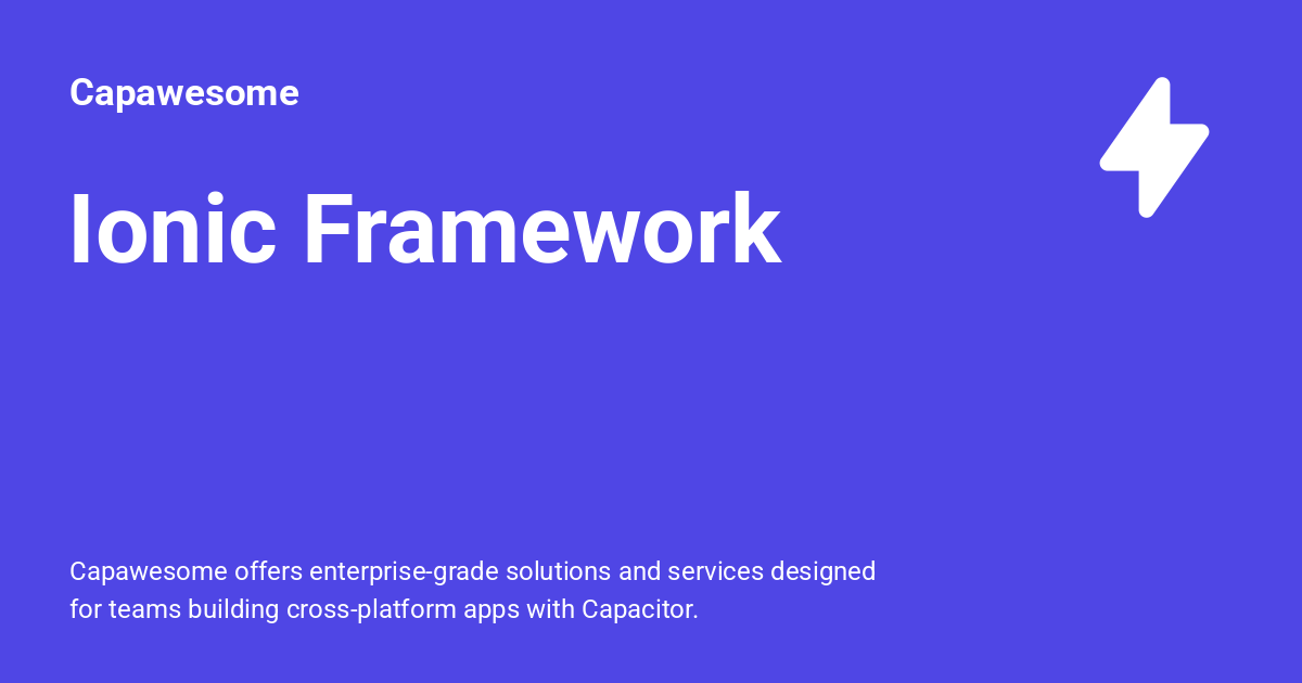 Ionic Framework - Capawesome