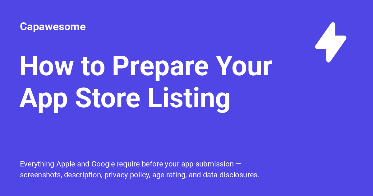 How to Prepare Your App Store Listing - Capawesome