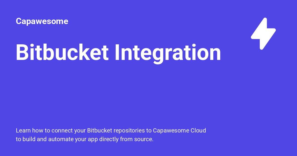 Bitbucket Integration - Capawesome