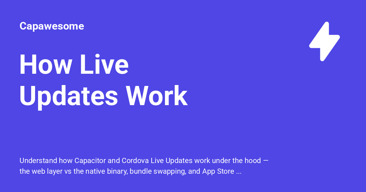 Coverage Update Work How Live Updates Work - Capawesome