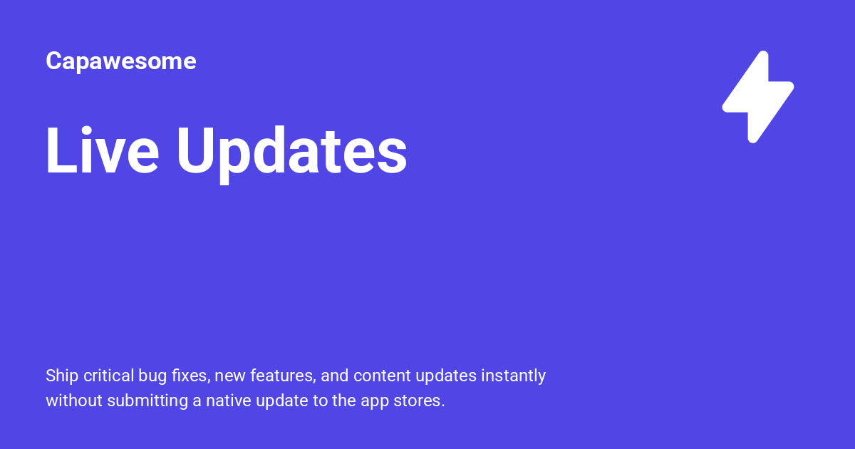 Awsome Update Live Updates - Capawesome