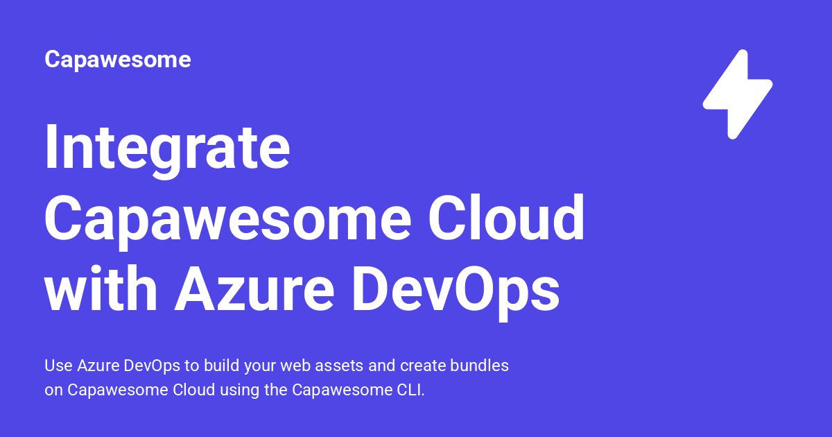 Integrate Capawesome Cloud with Azure DevOps - Capawesome