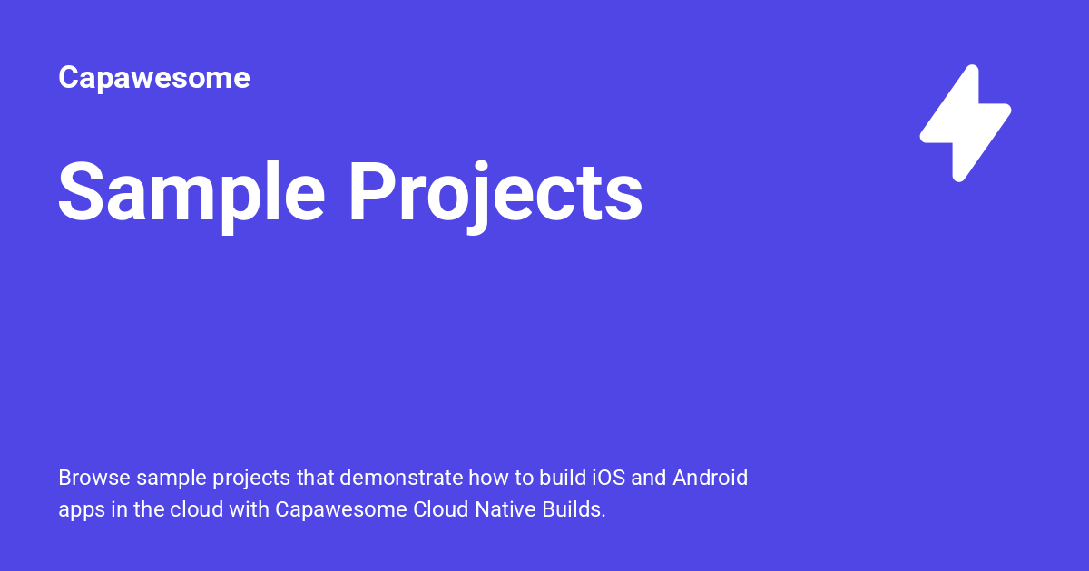 Sample Projects - Capawesome