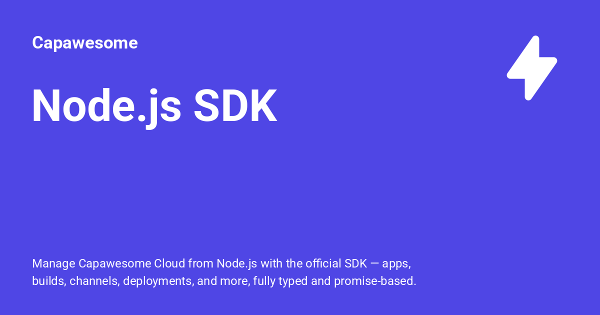 Node.js SDK - Capawesome