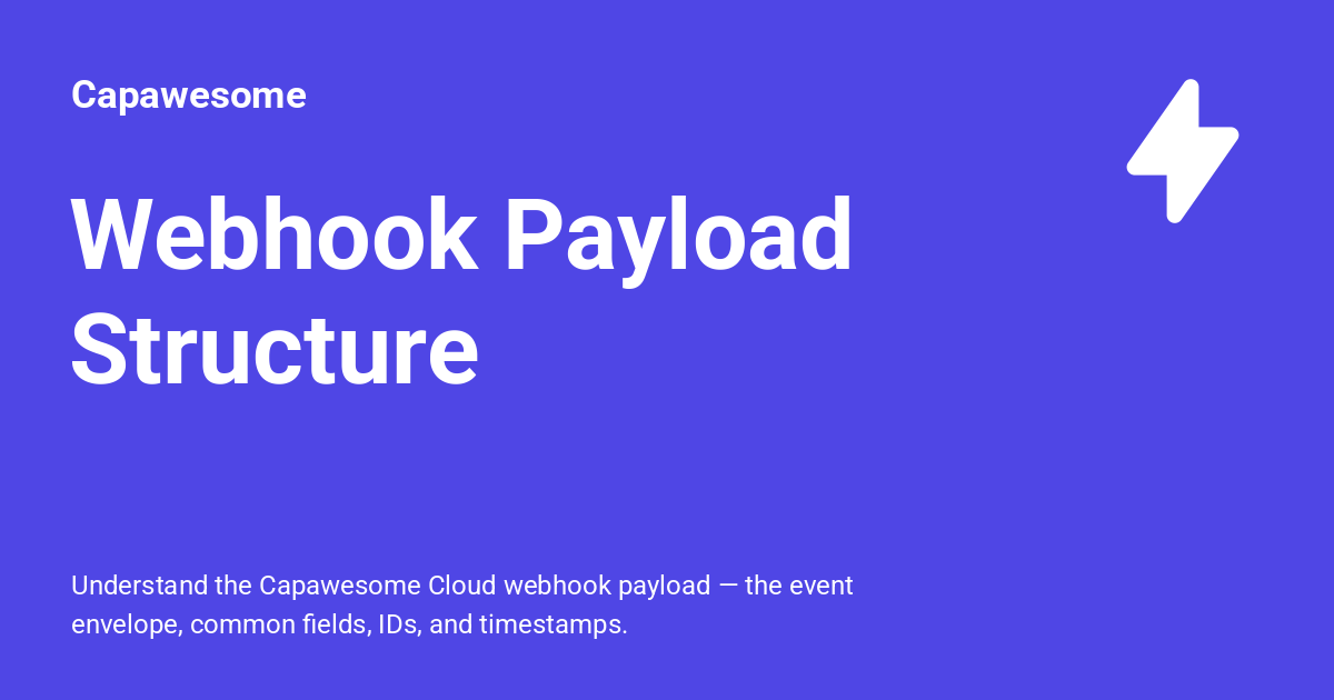 Webhook Payload Structure - Capawesome